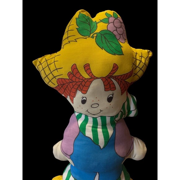 Vintage Homemade Huckleberry Pillow Doll Strawberry Shortcake 18.5” - Picture 4 of 7